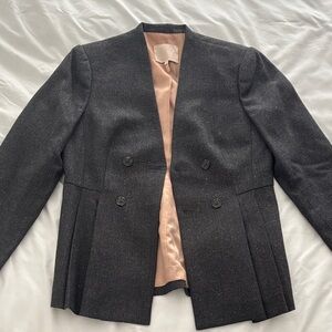 Rebecca Taylor Charcoal Double-Breasted Blazer